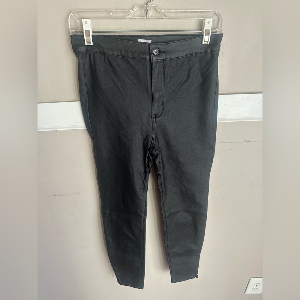 Sneak Peek Women’s Black Fux Leather Skinny Pant Size 9/W29